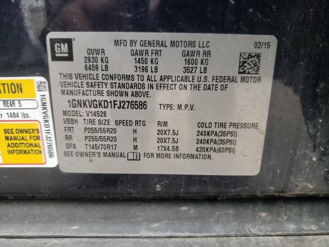Photo 10 from auction – 2015 CHEVROLET TRAVERSE L with VIN 1GNKVGKD1FJ276586