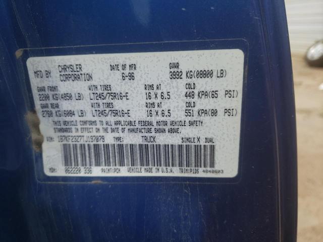 Photo 10 from auction – 1996 DODGE RAM 2500 with VIN 1B7KF23Z7TJ197079
