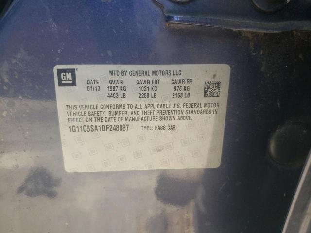 Photo 10 from auction – 2013 CHEVROLET MALIBU 1LT with VIN 1G11C5SA1DF248087
