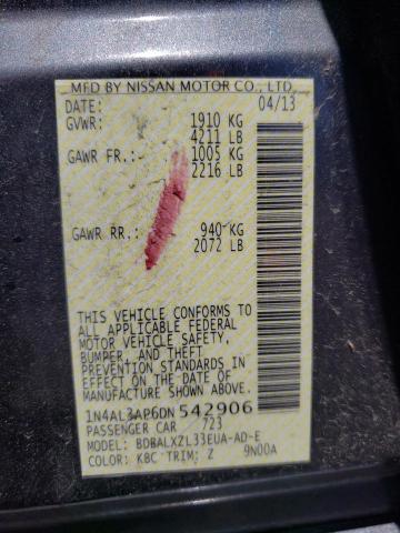 Photo 10 from auction – 2013 NISSAN ALTIMA 2.5 with VIN 1N4AL3AP6DN542906