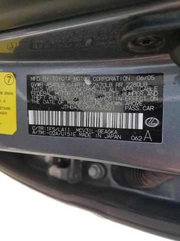 Photo 10 from auction – 2005 LEXUS ES 330 with VIN JTHBA30G855134221