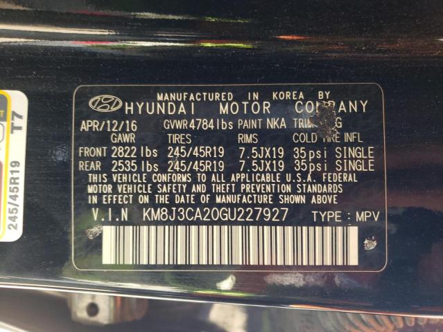 Photo 10 from auction – 2016 HYUNDAI TUCSON LIM with VIN KM8J3CA20GU227927