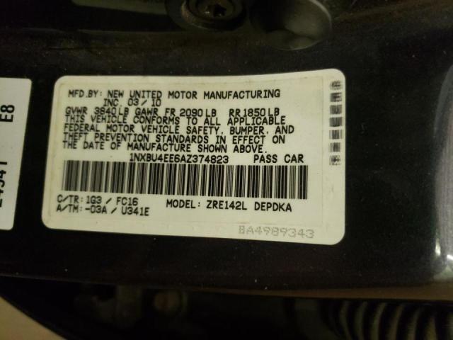 Photo 10 from auction – 2010 TOYOTA COROLLA BA with VIN 1NXBU4EE6AZ374823