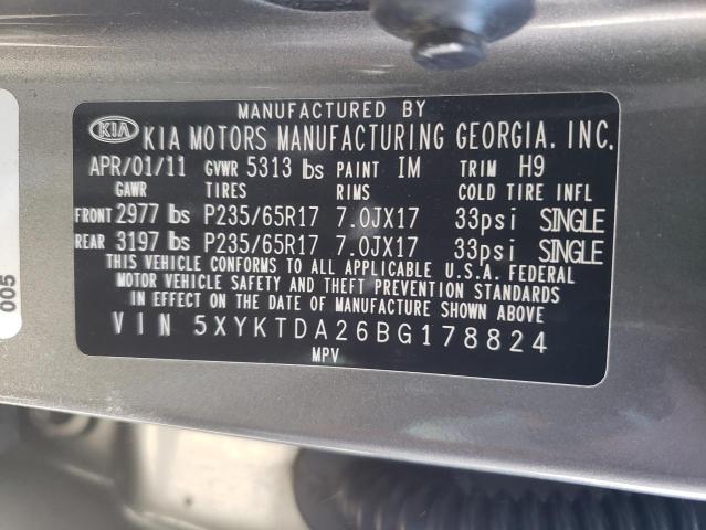Photo 10 from auction – 2011 KIA SORENTO BA with VIN 5XYKTDA26BG178824