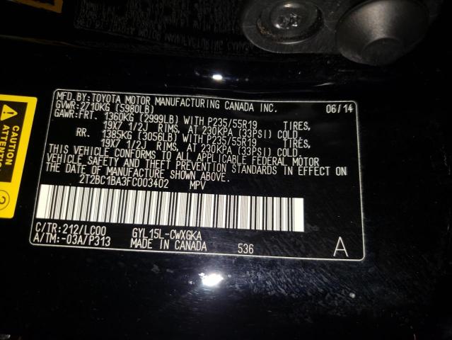 Photo 10 from auction – 2015 LEXUS RX 450H with VIN 2T2BC1BA3FC003402