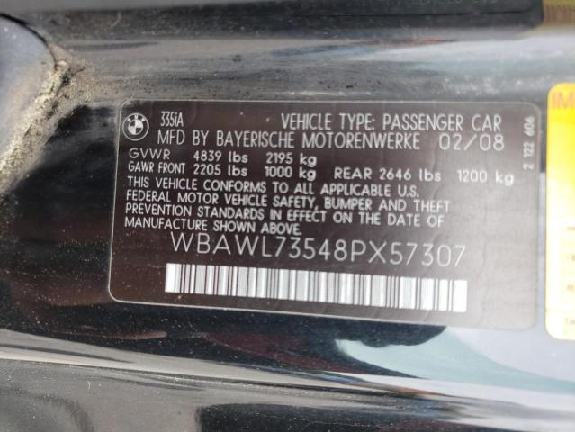 Photo 10 from auction – 2008 BMW 335 I with VIN WBAWL73548PX57307