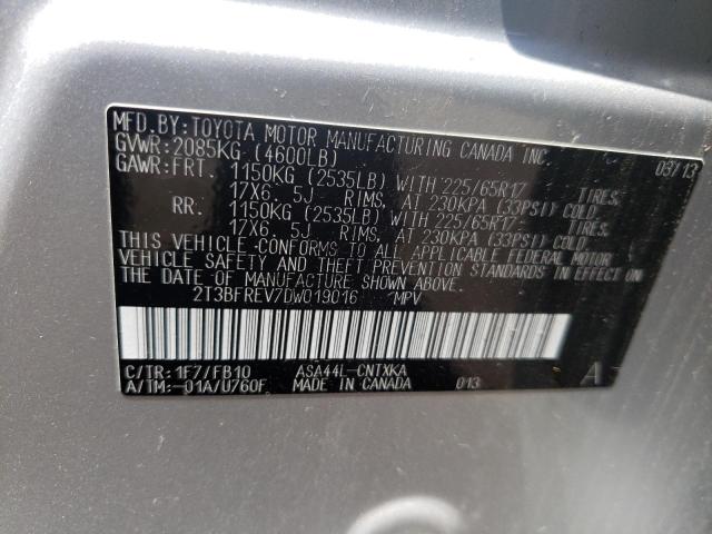 Foto 10 de la subasta – 2013 TOYOTA RAV4 LE con VIN 2T3BFREV7DW019016