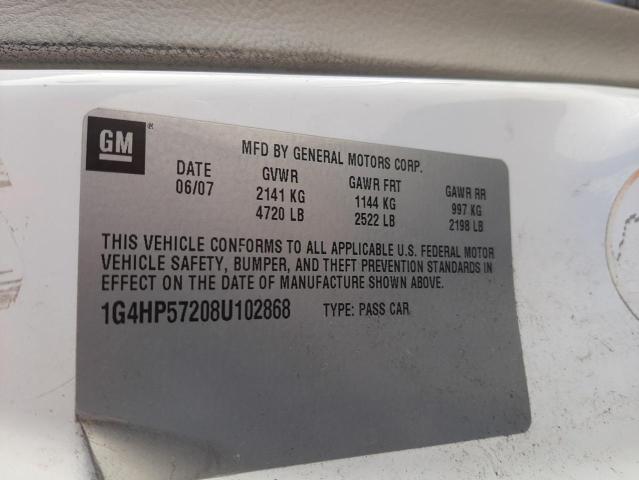 Photo 10 from auction – 2008 BUICK LUCERNE CX with VIN 1G4HP57208U102868