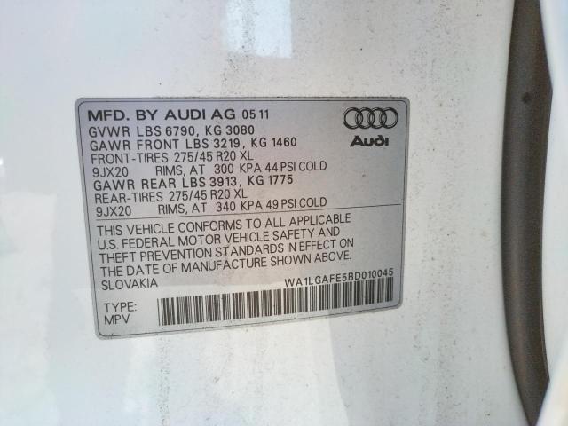 Photo 10 from auction – 2011 AUDI Q7 PREMIUM with VIN WA1LGAFE5BD010045