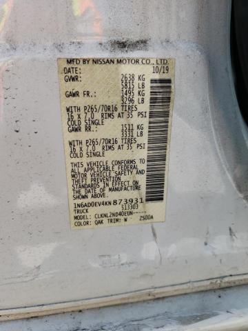 Photo 10 from auction – 2019 NISSAN FRONTIER S with VIN 1N6AD0EV4KN873931