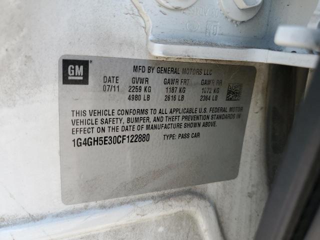 Photo 10 from auction – 2012 BUICK LACROSSE with VIN 1G4GH5E30CF122880