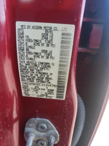 Photo 10 from auction – 2002 NISSAN FRONTIER C with VIN 1N6ED29X32C316478