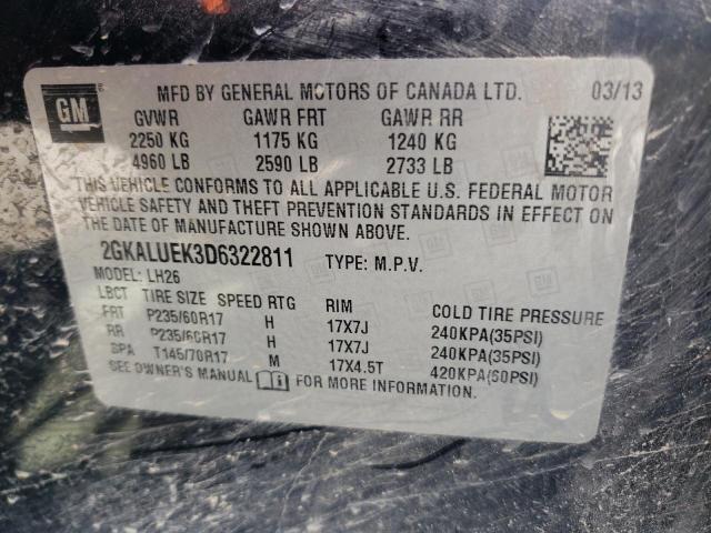 Photo 10 from auction – 2013 GMC TERRAIN SL with VIN 2GKALUEK3D6322811