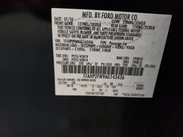 Photo 10 from auction – 2010 FORD TAURUS LIM with VIN 1FAHP2FW9AG143436