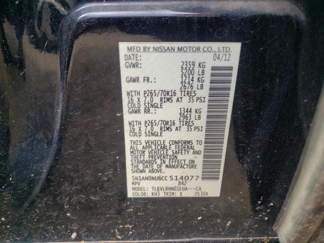 Photo 10 from auction – 2012 NISSAN XTERRA OFF with VIN 5N1AN0NU6CC514077