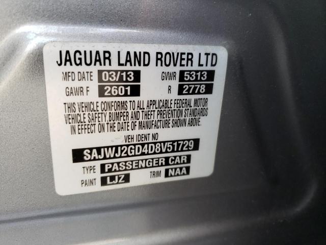 Photo 10 from auction – 2013 JAGUAR XJL with VIN SAJWJ2GD4D8V51729