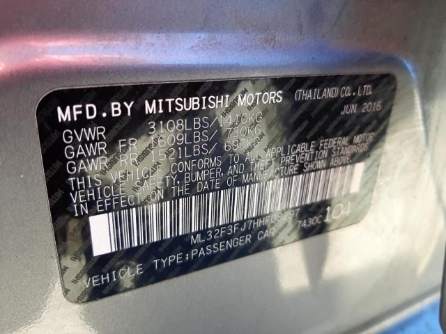 Photo 10 from auction – 2017 MITSUBISHI MIRAGE G4 with VIN ML32F3FJ7HHF08297