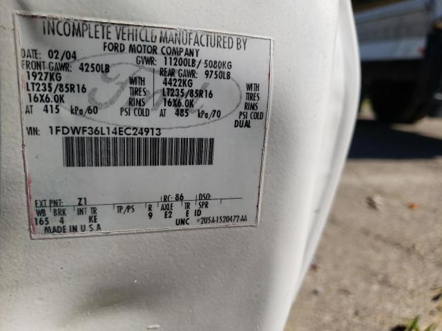 Photo 10 from auction – 2004 FORD F350 SUPER with VIN 1FDWF36L14EC24913