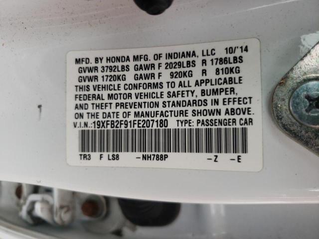 Photo 10 from auction – 2015 HONDA CIVIC EXL with VIN 19XFB2F91FE207180