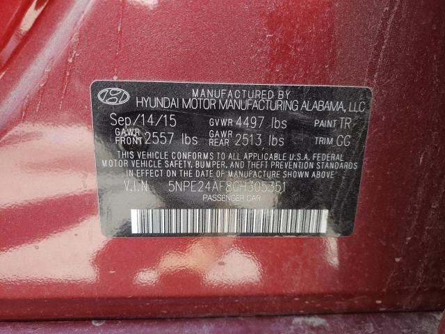 Photo 10 from auction – 2016 HYUNDAI SONATA SE with VIN 5NPE24AF8GH305351