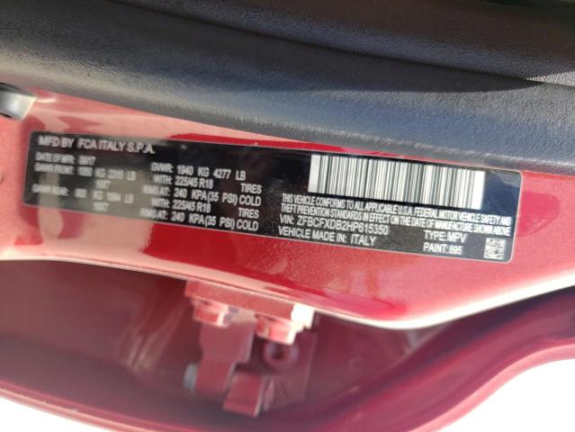 Photo 10 from auction – 2017 FIAT 500X LOUNG with VIN ZFBCFXDB2HP615350