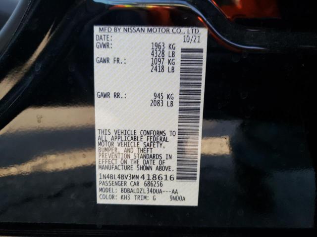 Photo 10 from auction – 2021 NISSAN ALTIMA S with VIN 1N4BL4BV3MN418616