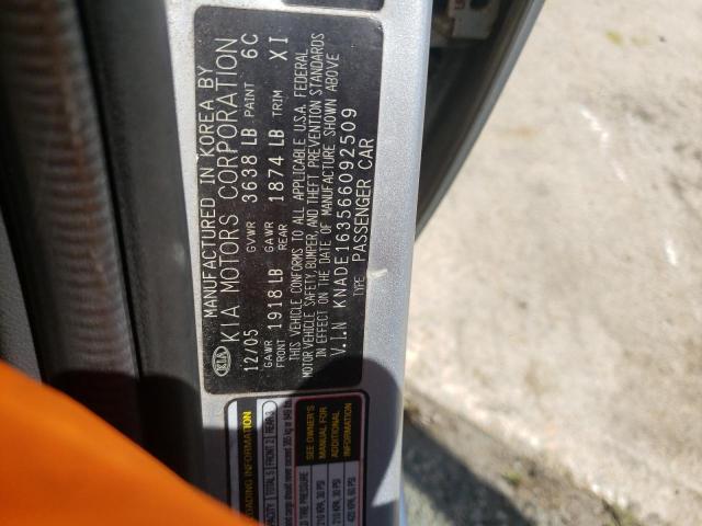 Photo 10 from auction – 2006 KIA RIO 5 with VIN KNADE163566092509