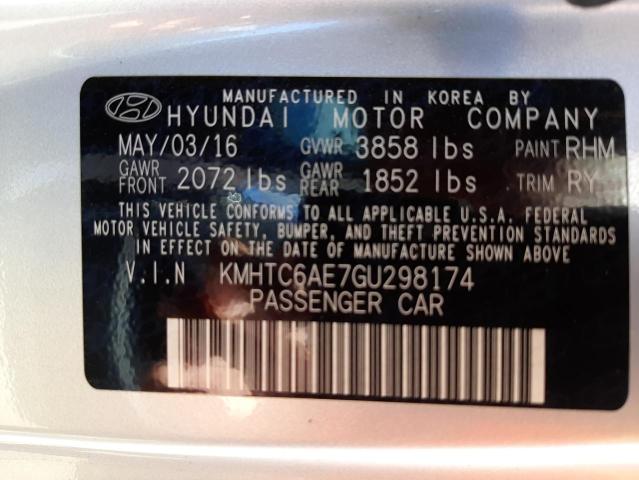 Photo 10 from auction – 2016 HYUNDAI VELOSTER T with VIN KMHTC6AE7GU298174