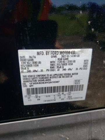 Photo 10 from auction – 2017 FORD EXPLORER X with VIN 1FM5K8D83HGA10387