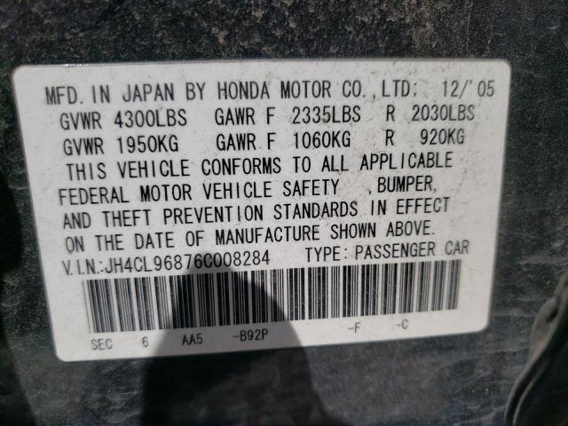 Photo 10 from auction – 2006 ACURA TSX with VIN JH4CL96876C008284