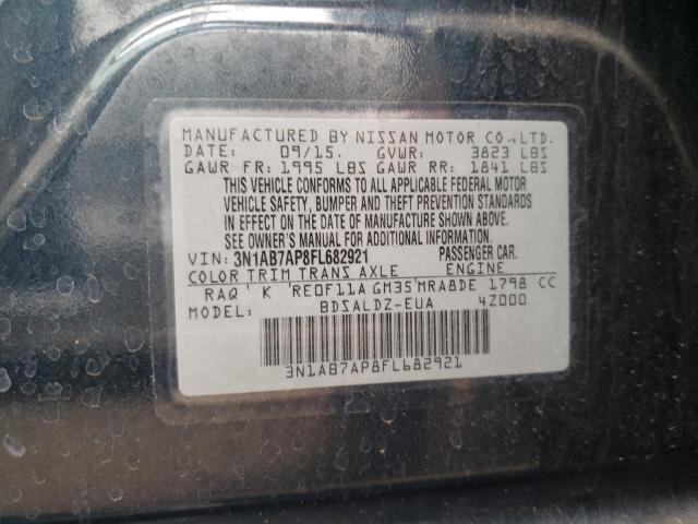 Photo 10 from auction – 2015 NISSAN SENTRA S with VIN 3N1AB7AP8FL682921