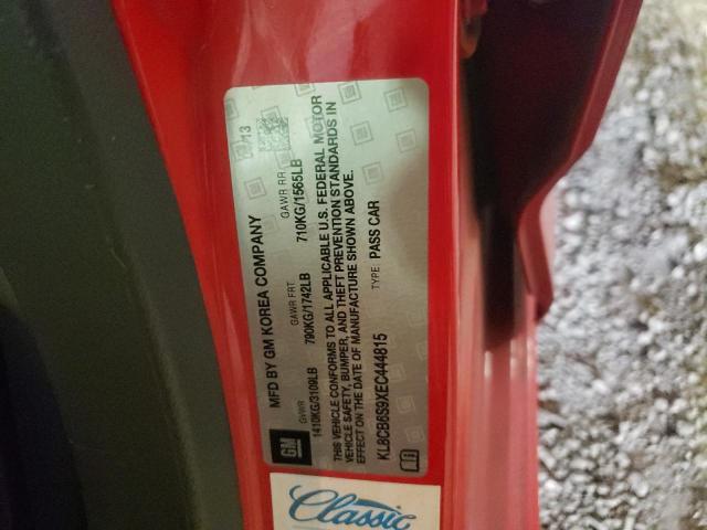 Photo 10 from auction – 2014 CHEVROLET SPARK LS with VIN KL8CB6S9XEC444815