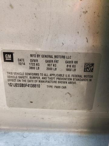 Photo 10 from auction – 2015 CHEVROLET SONIC LTZ with VIN 1G1JE5SB5F4138810