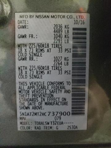 Photo 10 from auction – 2017 NISSAN ROGUE S with VIN 5N1AT2MT2HC737900