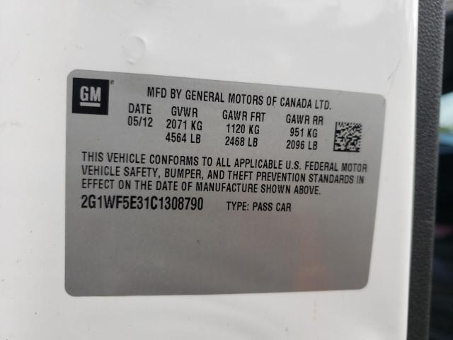 Photo 10 from auction – 2012 CHEVROLET IMPALA LS with VIN 2G1WF5E31C1308790