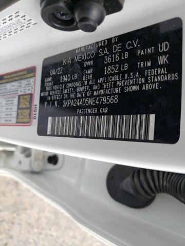 Photo 10 from auction – 2022 KIA FORTE with VIN 3KPA24AD5NE479568