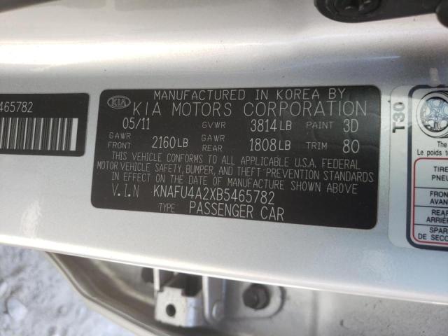 صورة رقم 10 من المزاد - 2011 KIA FORTE EX مع VIN KNAFU4A2XB5465782
