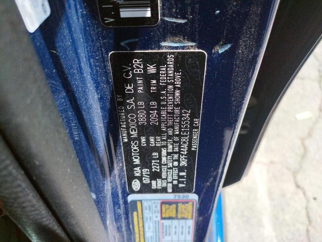 Photo 10 from auction – 2020 KIA FORTE GT with VIN 3KPF44AC8LE155342