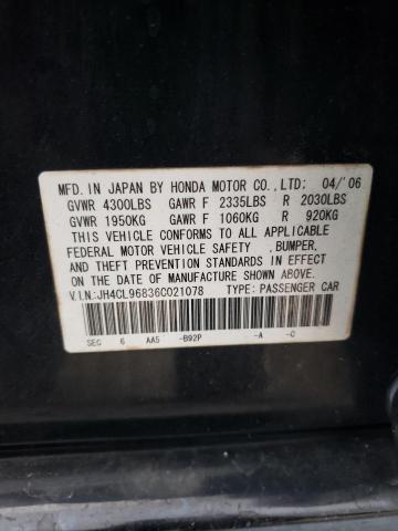 Photo 10 from auction – 2006 ACURA TSX with VIN JH4CL96836C021078