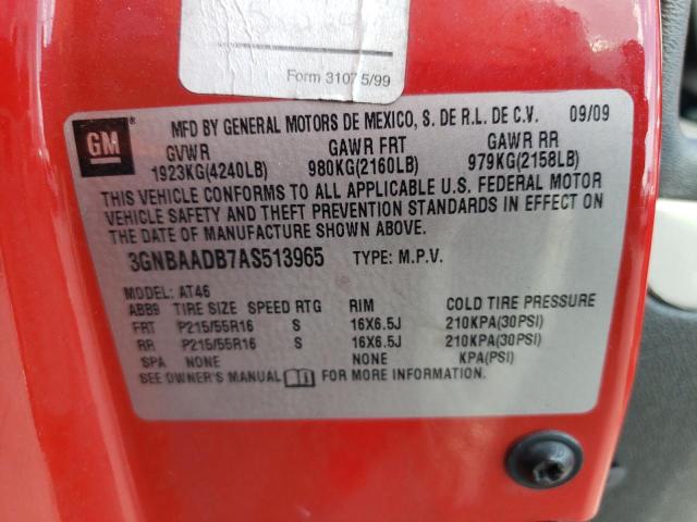 Photo 10 from auction – 2010 CHEVROLET HHR LS with VIN 3GNBAADB7AS513965