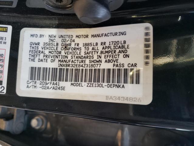 Photo 10 from auction – 2004 TOYOTA COROLLA CE with VIN 1NXBR32E84Z318077