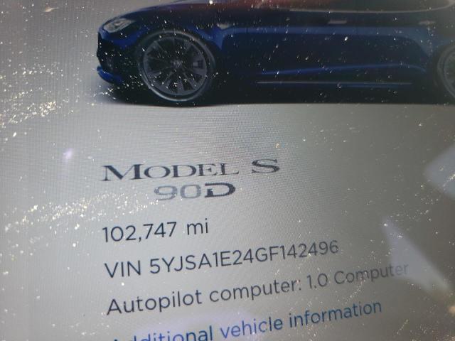 Photo 8 from auction – 2016 TESLA MODEL S with VIN 5YJSA1E24GF142496