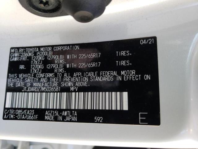 Photo 10 from auction – 2021 LEXUS NX 300 BAS with VIN JTJDARDZ7M5026581