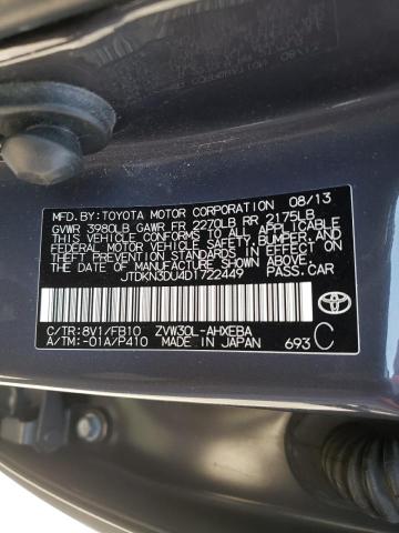 Photo 10 from auction – 2013 TOYOTA PRIUS with VIN JTDKN3DU4D1722449