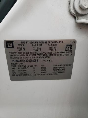 Photo 10 from auction – 2013 GMC TERRAIN SL with VIN 2GKALMEK4D6201964