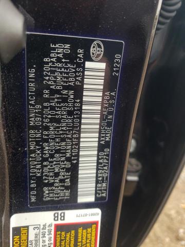 Photo 10 from auction – 2020 TOYOTA AVALON LIM with VIN 4T1D21FB7LU013184
