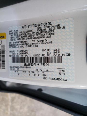 Photo 10 from auction – 2015 FORD FUSION S with VIN 3FA6P0G71FR159004