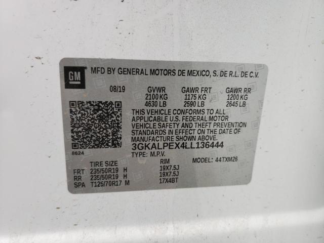 Photo 10 from auction – 2020 GMC TERRAIN SL with VIN 3GKALPEX4LL136444