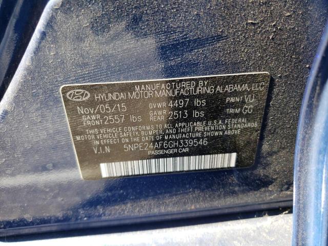 Photo 10 from auction – 2016 HYUNDAI SONATA SE with VIN 5NPE24AF6GH339546