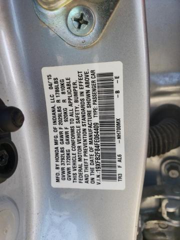 Photo 10 from auction – 2015 HONDA CIVIC EX with VIN 19XFB2F84FE064409